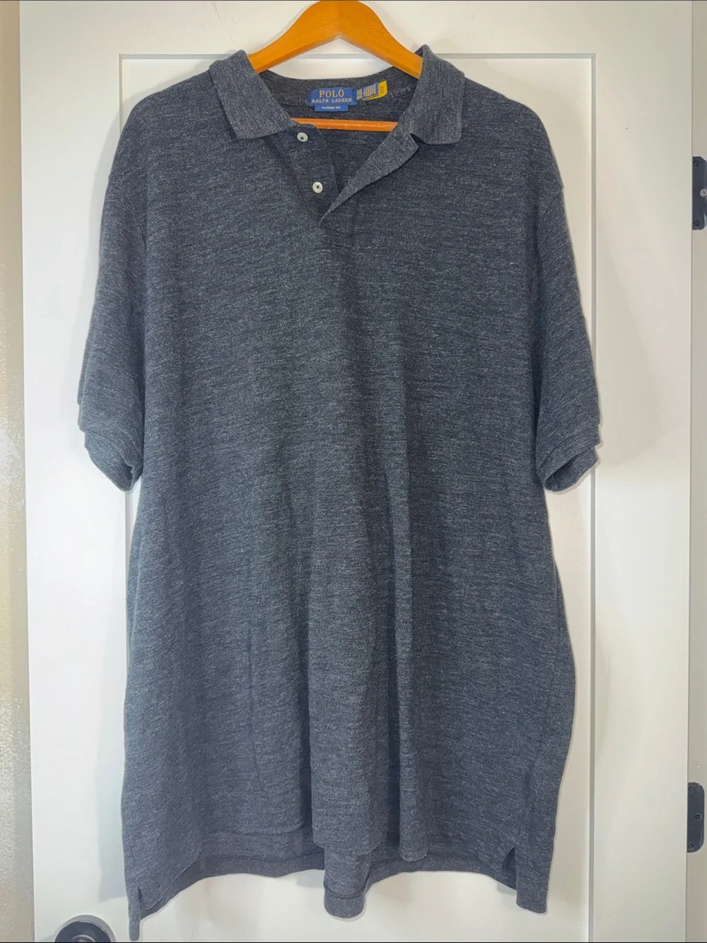 Ralph Lauren Polo Short-Sleeve Knit Charcoal Grey Sz XXL 100% cotton